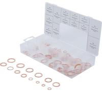 BGS 8132 | Assortiment de joints d’étanchéité | cuivre | métriques | pour bouchons de vidange | 75 pièces