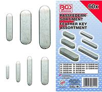 BGS 8141 Assortiment de 60 Clavettes Parallèles à Bout Arrondis