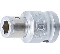 BGS 8225 Adaptateur avec bille de maintien, 10 (3/8), pour embouts 6,3 (1/4)