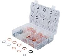 BGS 85225 | Assortiment de joints d’étanchéité | cuivre, aluminium, nylon | 250 pièces