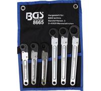 BGS 8665 Jeu de clés à cliquet pour conduites, 6 pcs.