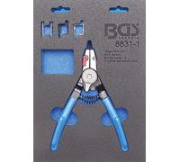 BGS 8831-1 | Pince à circlips | pour circlips internes/externes | points échangeables | 180 mm