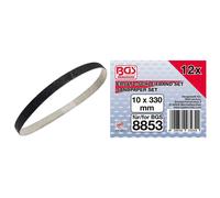 BGS 8853-1 Bande abrasive 10mm x 330 mm, 12 pièces, convient à l'art. 8853