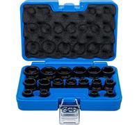 BGS technic Jeu de douilles à choc, six pans, extra plates 12,5 mm (1/2") 8 - 24 mm 17 pièces BGS Quantité:1