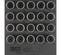 BGS 9556 | Insert de servante d'atelier 1/6 : Jeu d’outils pour écrous antivol pour Vauxhall (type A) | 20 pièces