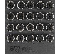 BGS 9558 - Insert de servante d'atelier 1/6 : Jeu d’outils pour écrous antivol pour Opel (type C) - 20 pièces