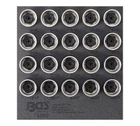 BGS 9653 | Insert de servante d'atelier 1/6 : Jeu d’outils pour écrous antivol pour Volvo | 20 pièces
