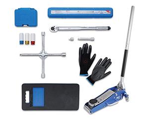 BGS 9680 | Kit pneus pour Changement de Roues avec cric rouleur 1,5 t | 10 pièces