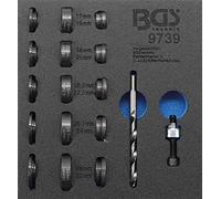 BGS 9739 | Insert de servante d'atelier 1/6 : Jeu de matrices de poinçonnage | pour capteur de stationnement | Ø 17-32 mm
