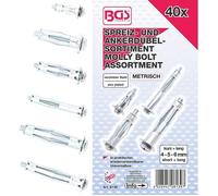 BGS - Assortiment de chevilles de chevilles Molly - 40 pièces - 8139