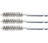 BGS Brosse en acier 12 mm entraînement hexagone extérieur 6,3 mm (1/4") 3pcs - 3078-12-S
