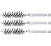 BGS Brosse en acier 14 mm entraînement hexagone extérieur 6,3 mm (1/4") 3pcs - 3078-14-S