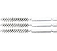 BGS Brosse en acier 8 mm entraînement hexagone extérieur 6,3 mm (1/4") 3pcs - 3078-8-S