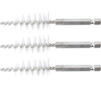 BGS Brosse en nylon 18 mm entraînement hexagone extérieur 6,3 mm (1/4") 3pcs - 3078-18-N