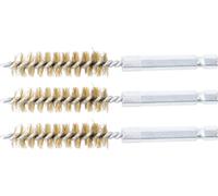 BGS Brosse laiton 12 mm entraînement hexagone extérieur 6,3 mm (1/4") 3pcs - 3078-12-M