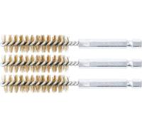 BGS Brosse laiton 13 mm entraînement hexagone extérieur 6,3 mm (1/4") 3pcs - 3078-13-M