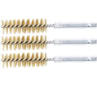 BGS Brosse laiton 15 mm entraînement hexagone extérieur 6,3 mm (1/4") 3pcs - 3078-15-M