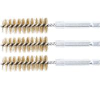 BGS Brosse laiton 16 mm entraînement hexagone extérieur 6,3 mm (1/4") 3pcs - 3078-16-M
