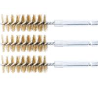 BGS Brosse laiton 18 mm entraînement hexagone extérieur 6,3 mm (1/4") 3pcs - 3078-18-M