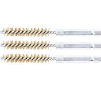 BGS Brosse laiton 9 mm entraînement hexagone extérieur 6,3 mm (1/4") 3pcs - 3078-9-M