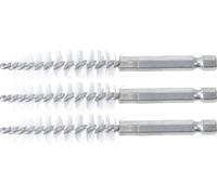 BGS Brosse nylon 13 mm entraînement hexagone extérieur 6,3 mm (1/4") 3pcs - 3078-13-N
