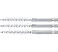 BGS Brosse nylon 9 mm entraînement hexagone extérieur 6,3 mm (1/4") 3pcs - 3078-9-N