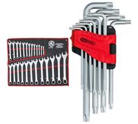 BGS Diy 1198 | Jeu de clés mixtes | 6-32 mm | 25 pièces & Kstools Jeu de clés mâles coudées torx longues kstools - 10 pièces - 151.4880