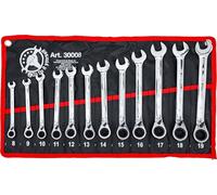 BGS Diy 30008 | Jeu de clés mixtes à cliquet | réversibles | 8-19 mm | 12 pièces