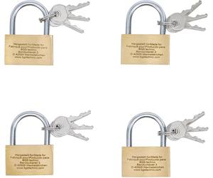 BGS Diy 3101 | Jeu de cadenas en laiton | verrouillage simultané | 40 mm | 4 pièces