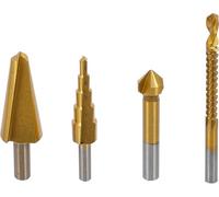 BGS Diy 50794 | Jeu de forets multi-usage | HSS-G | revêtement nitrate de titane | 4 pièces