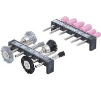 BGS Diy 50797 | Jeu de brosses à fil d’acier/matière plastique pour meuleuse | 12 pièces