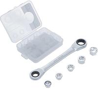 BGS Diy 71016 nnulaire à cliquet avec jeu d’adaptateurs | 8-19 mm | 6 pièces