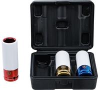 BGS Diy 7310 | Jeu de douilles de puissance avec protection | 12,5 mm (1/2") | 17/19 / 21 mm | 3 pièces