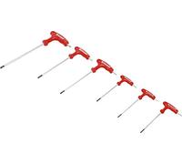 BGS Diy 7830 | Tournevis avec poignée en T | profil en T (pour Torx) avec perçage frontal T10 - T40 | 6 pièces