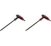 BGS Diy 7880-T45 | Tournevis avec poignée en T | Profil en T (pour Torx) avec/sans perçage frontal T45 (Lot de 2)