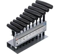 BGS – Jeu de tournevis DIY 791, poignée en T, six pans intérieurs 2–10 mm, 10 pièces