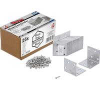 BGS Diy 80333 | Connecteur d’angle | inoxydable | 40 x 40 x 40 mm | Pack économie | 25 pièces
