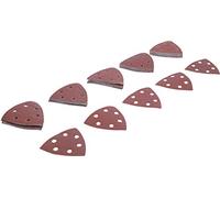 BGS Diy 80815 | Jeu de feuilles abrasives pour ponceuse triangulaire | 95 x 95 mm | Cal. 40-180 | 50 pièces