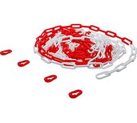 BGS Diy 80816 | Chaîne de barrage | rouge/blanc | 4 mousquetons | matière plastique | 7,5 m