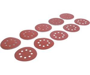BGS Diy 80817 | Jeu de feuilles abrasives pour ponçeuse excentrée | Ø 125 mm | Cal. 40-180 | 25 pièces