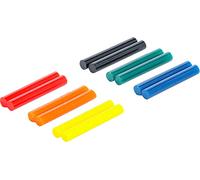 BGS Diy 80849 - Bâtonnets de colle chaude - multicolores - Ø 7,5 mm, 50 mm - 12 pièces