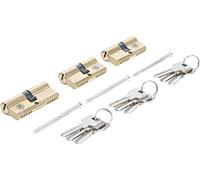 BGS Diy 8092 Cylindre de serrure en laiton verrouillage simultané 15 pièces