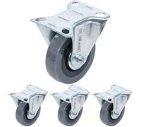 BGS Diy 81953 - Roue fixe - avec socle à visser - Ø 75 mm (Lot de 4)