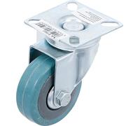 BGS Diy 81962 | Roulette de direction | caoutchouc | avec soccle à visser | Ø 50 mm