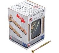 BGS Diy 88032 Lot de 80 vis multi-usages profil en T (pour Torx) T25 6,0 x 100 mm 1 kg