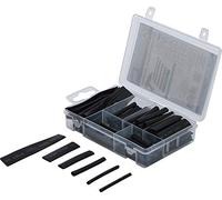 BGS Diy – Assortiment de gaines thermorétractables 88152, noir, 90 pièces