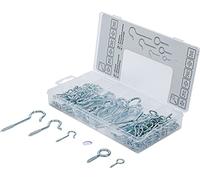 BGS DIY – Assortiment de crochets à visser ronds 88180 – 142 pièces