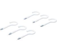 BGS Diy 88181 - Assortiment de crochets à visser - blanc - revêtement en matière plastique - 60 mm - 6 pièces