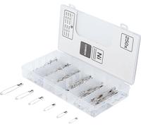 BGS DIY 88196 Assortiment d'épingles à nourrice 22-55 mm 6 Tailles 250 pièces
