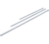 BGS Diy 92237 | Jeu de rallonges | 3 pcs. | 12,5 mm (1/2") | 450/600 / 750 mm | Chromé, brillant